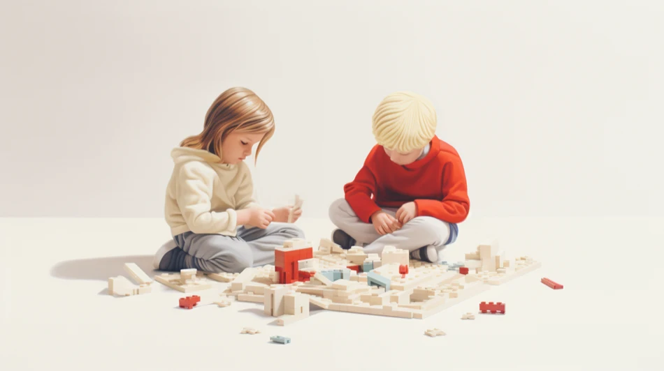 Niños con un puzzle